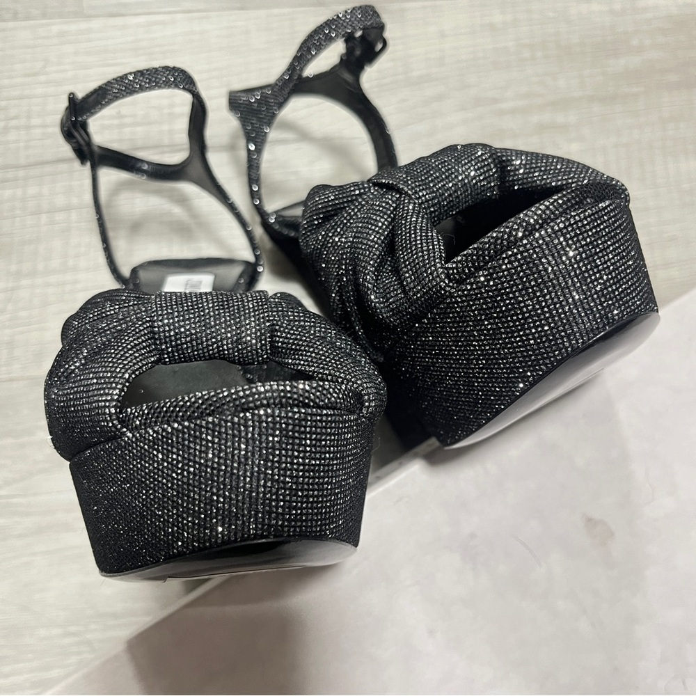 Jimmy Choo Elegant Heloise 120 Black High Heel Sandals - Picture 12 of 13
